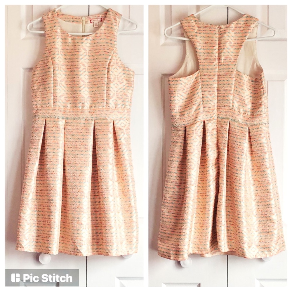 Ruby & Bloom Girls' Boho Print Sleeveless Fit & Flare Pleated Dress 16